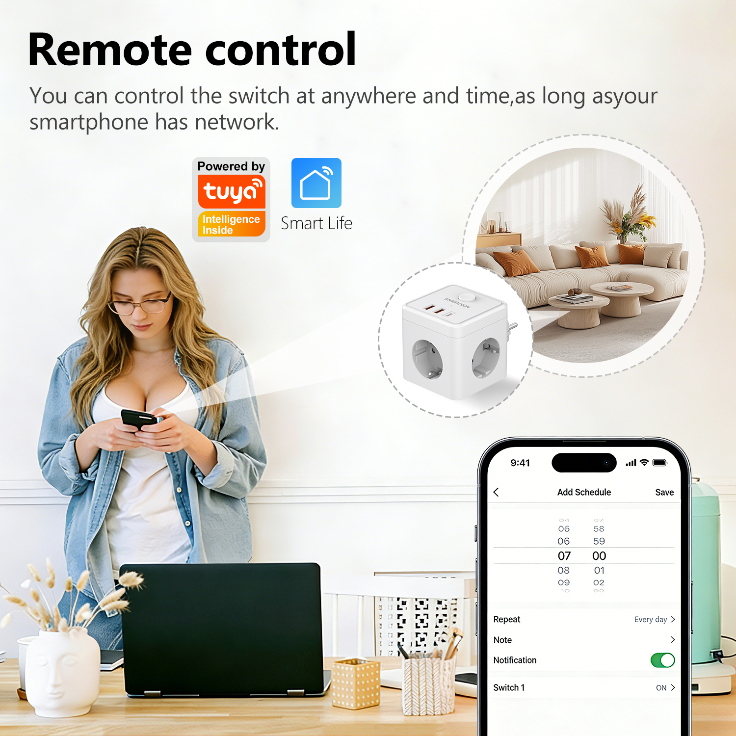 3 EU Plug 2 USB-A 1 Type-C Por - Smart Home Utilities ulasan dan harga
