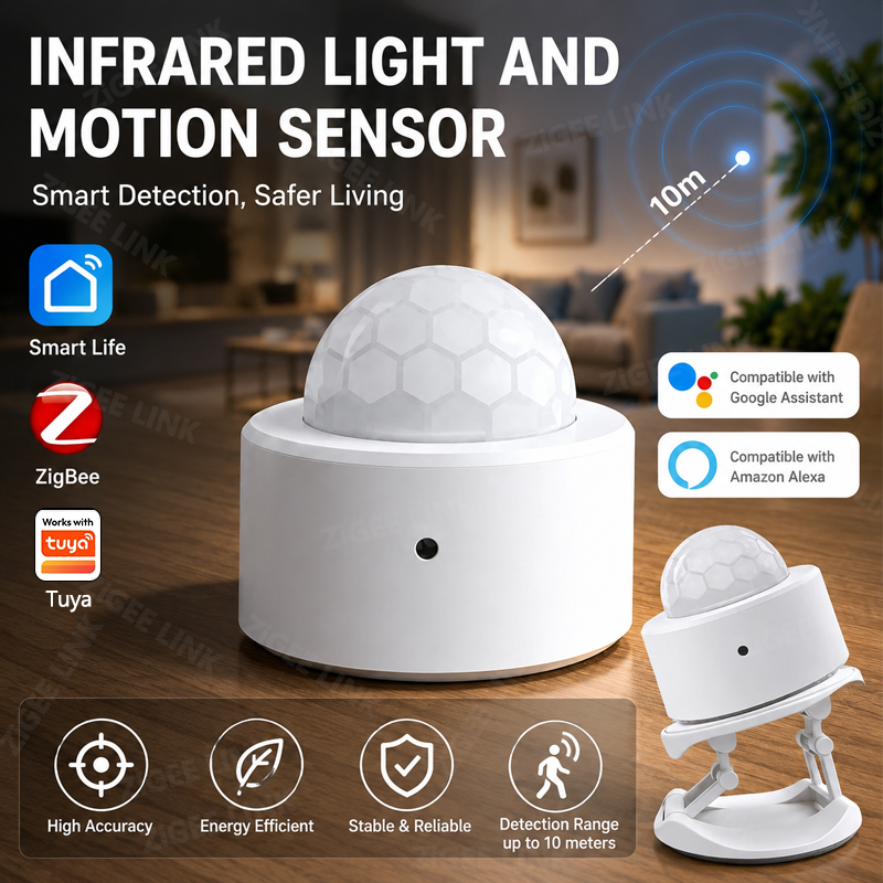 ZigBee 3.0 PIR Motion Sensor W - Smart Home Google Assistant ulasan dan harga