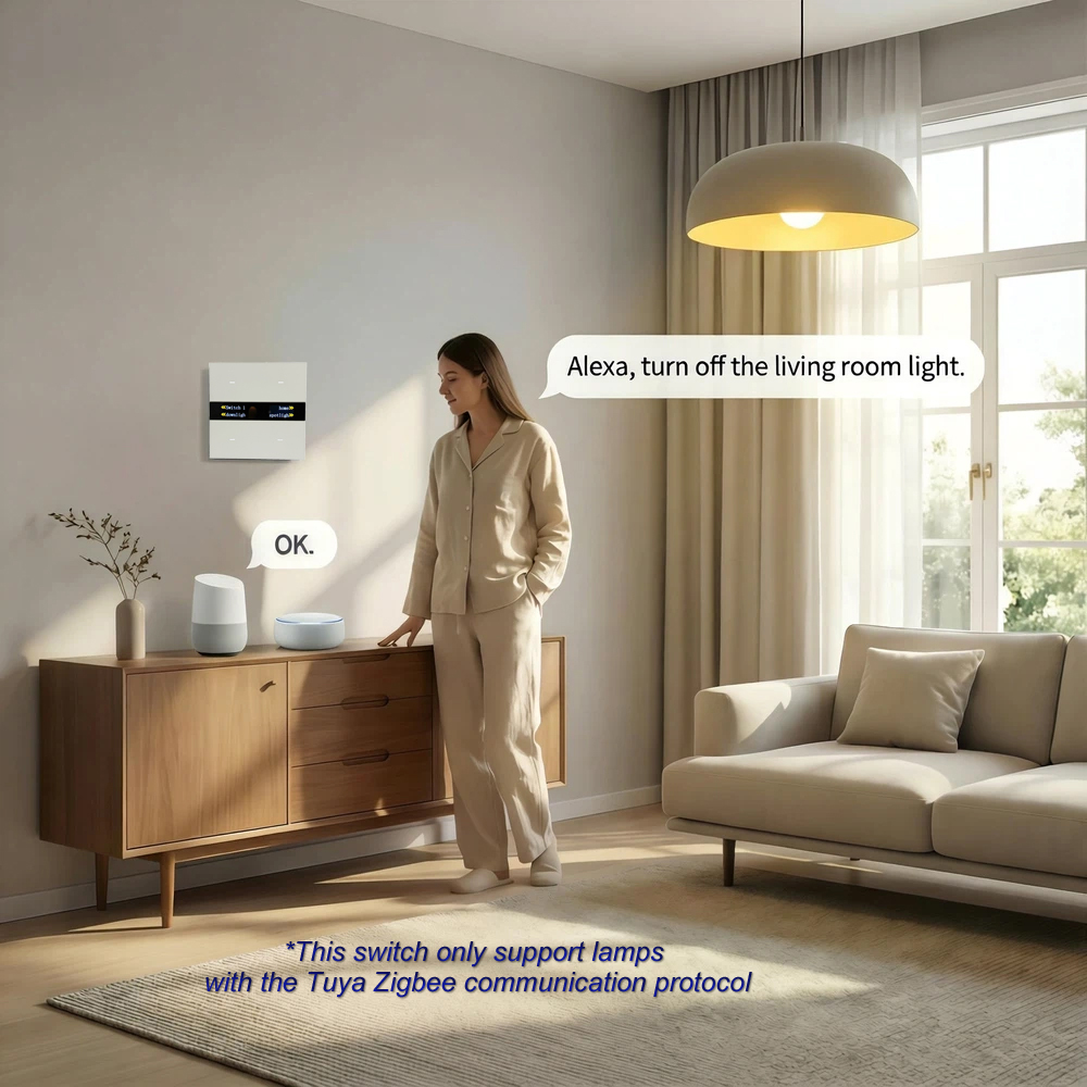 M8 pro Zigbee smart switch pan - Smart Home Control Panel ulasan dan harga