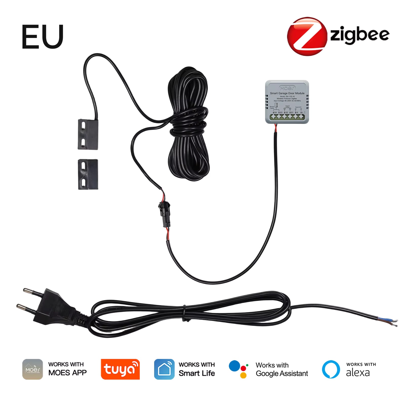 MOES Zigbee Garage Door Contro - Smart Home Google Assistant ulasan dan harga