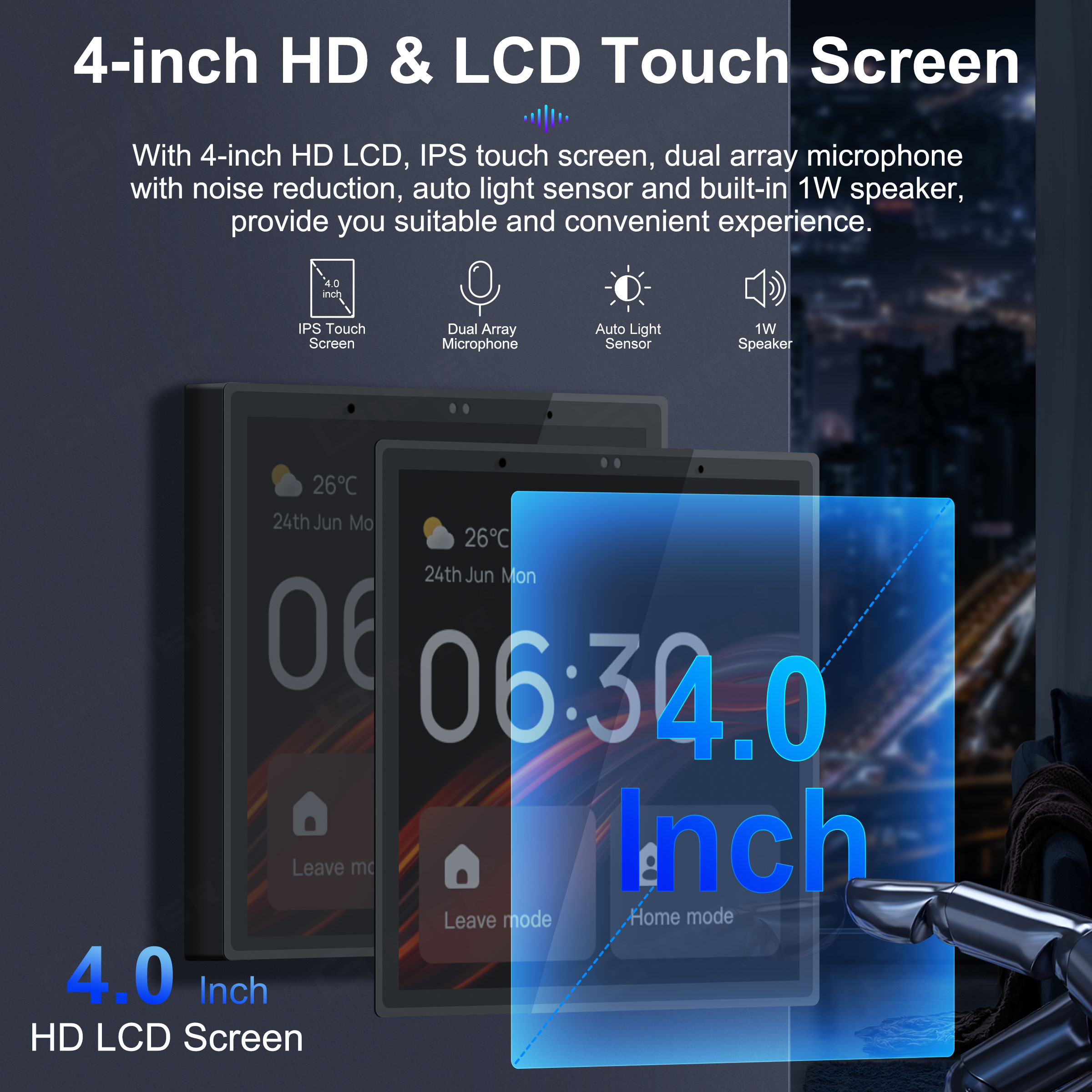 Smart Home WiFi ZigBee 4 Inch  - Smart Home Touchscreen Control Panel ulasan dan harga