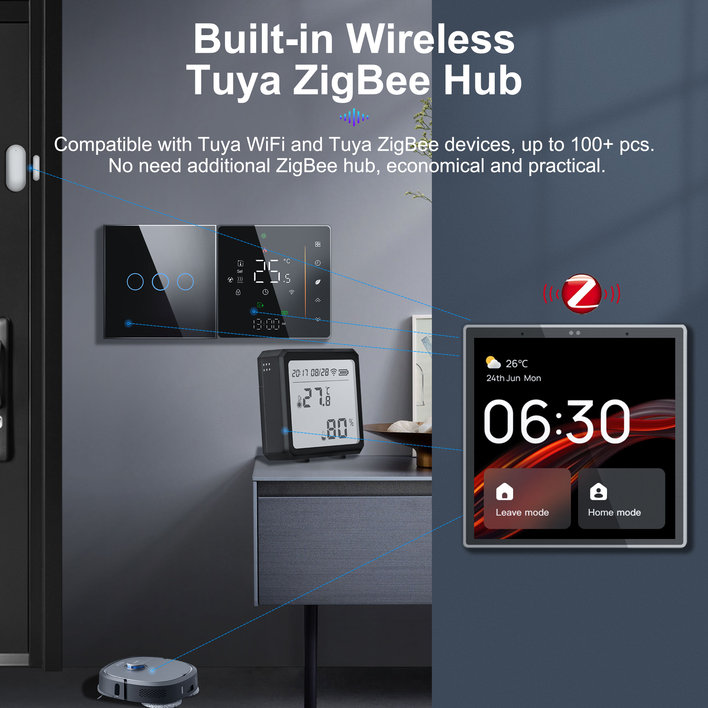 Smart Home WiFi ZigBee 4 Inch  - Smart Home Touchscreen Control Panel ulasan dan harga