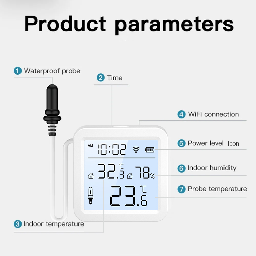 WiFi Humidity Temperature Sens - Smart Home Monitor ulasan dan harga
