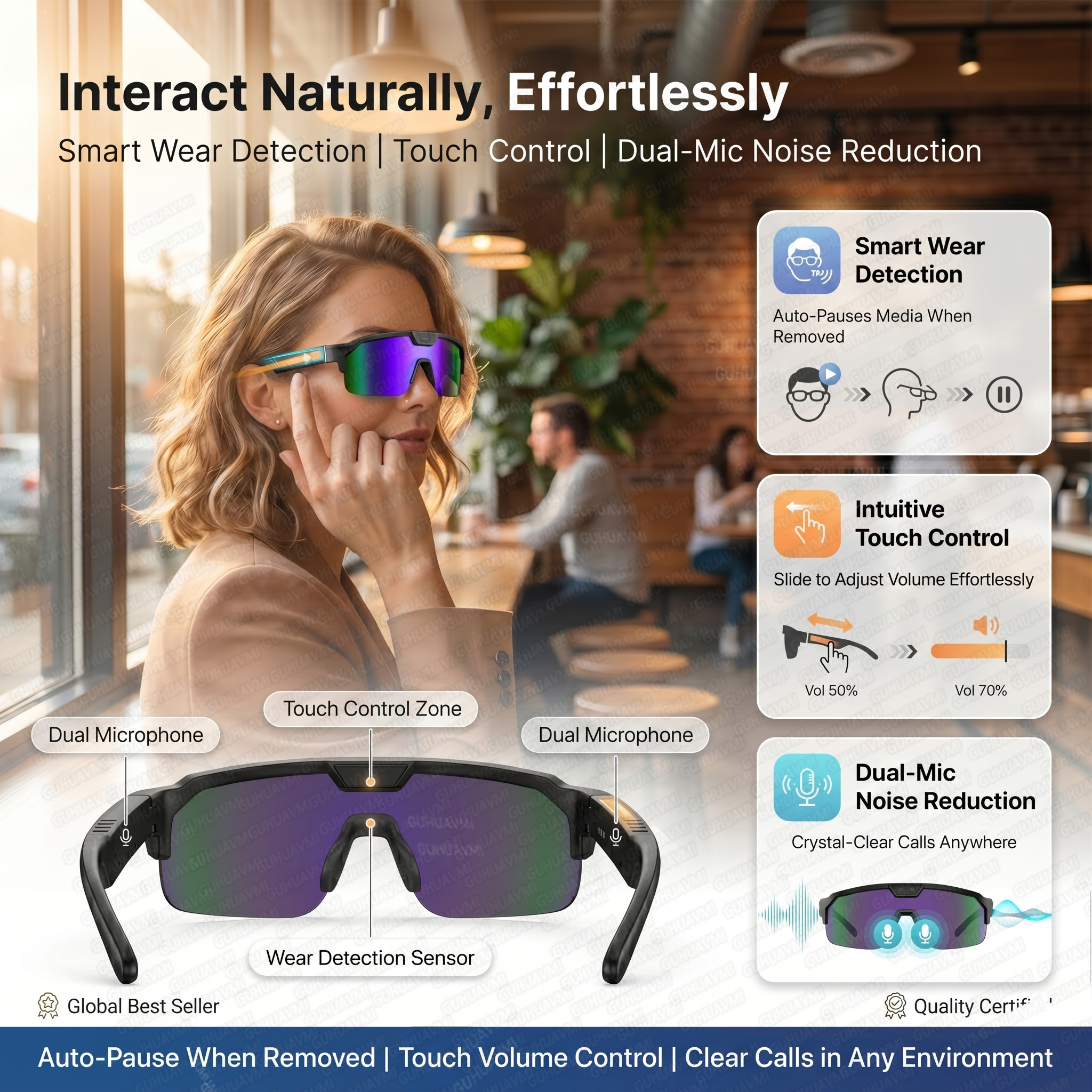 Smart Glasses with 4K HD Anti- - Smart Home Speaker ulasan dan harga