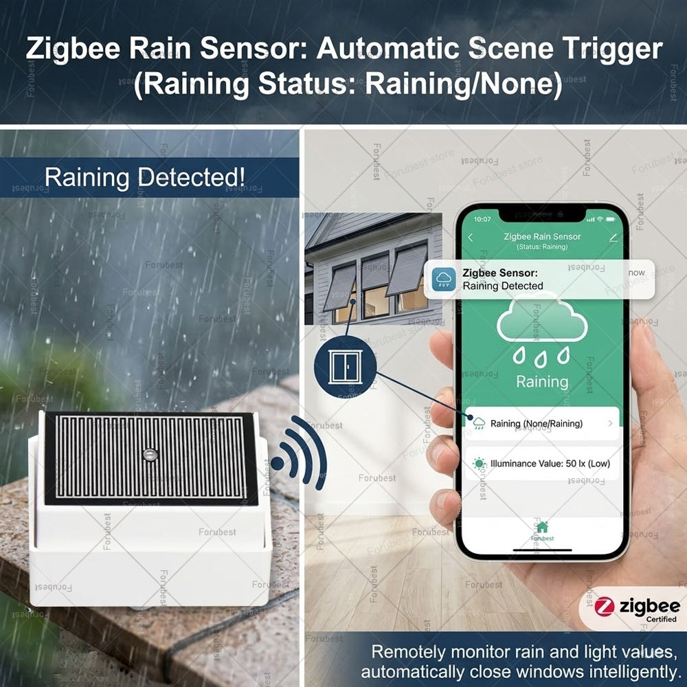 Zigbee Rain Sensor with Bright - Smart Home Ikea ulasan dan harga